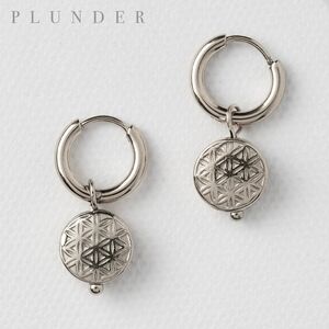 Plunder silver “Hartley” stainless steel small hoop earringss
